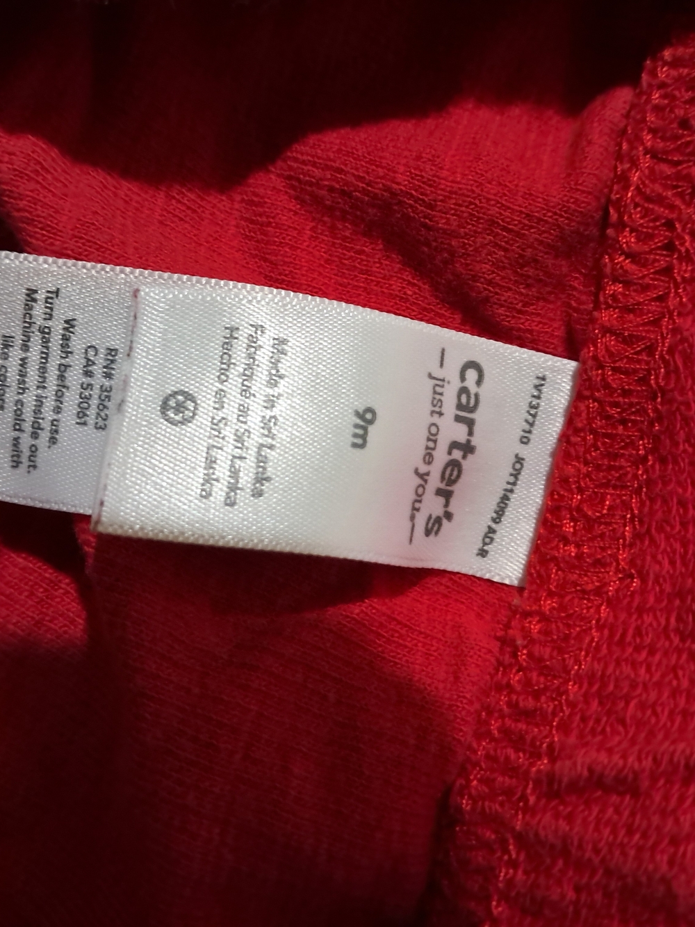 Carter's Red Knit Drawstring Shorts - Picture 3 of 4